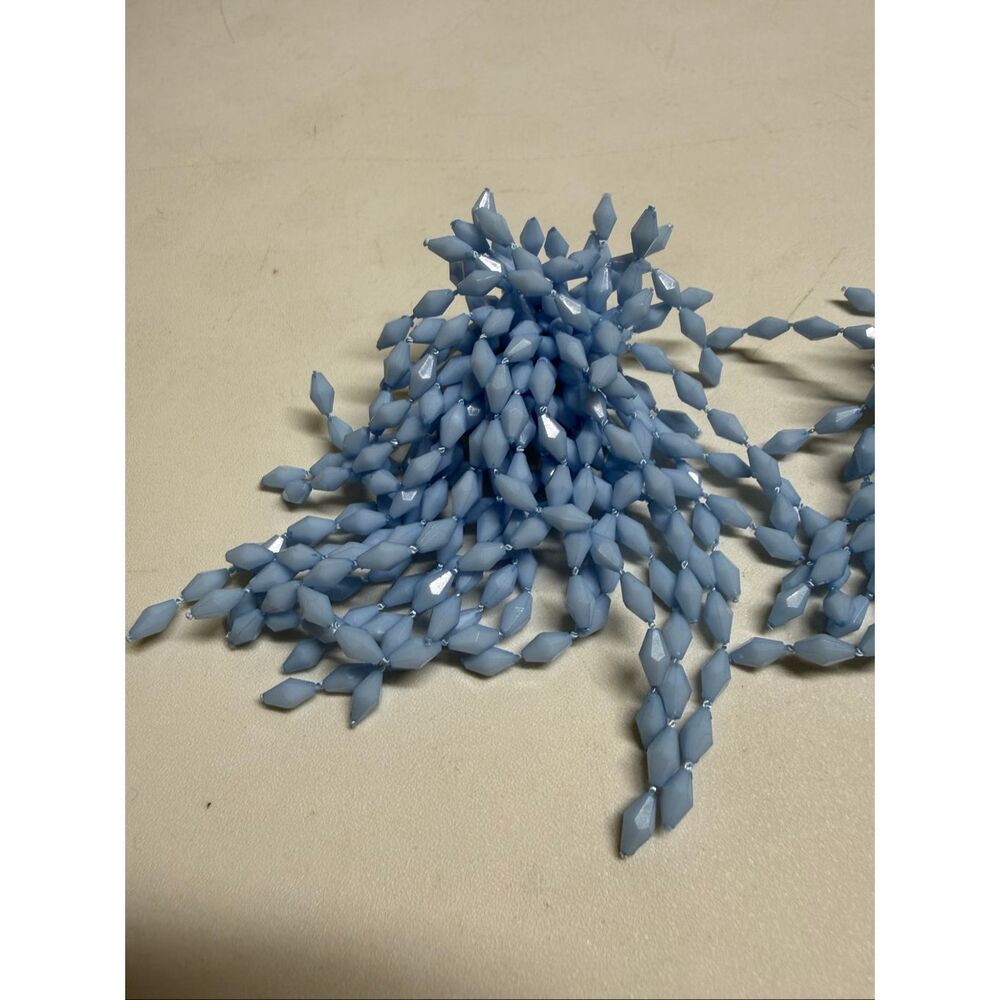 NWT Bohemian Elegant Unique Tassel Seed Beed Earrings Blue Sky Chic Style - Picture 3 of 11